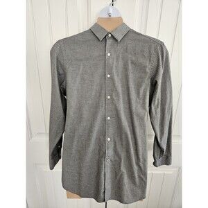 Crosby & Howard Grey White Pin Stripe Long Sleeve Men's Shirt NWT Sz XL